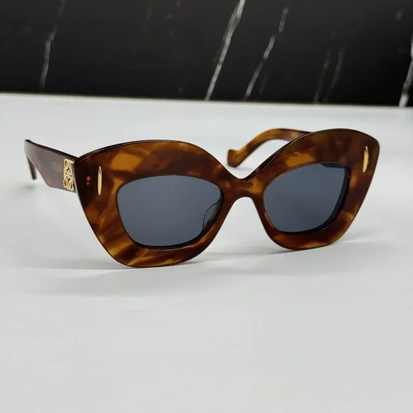 NEW LOEWE LW40127I 53V WOMEN SUNGLASSES HAVANA SQUARE LOEWE EYEWEAR